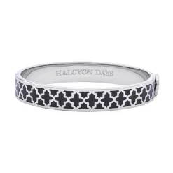 Halcyon Days Hinged Bangles*Agama Black & Palladium Bangle |