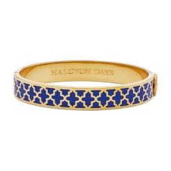 Halcyon Days Hinged Bangles*Agama Cobalt Hinged Enamel Bangle |