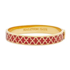Halcyon Days Hinged Bangles*Agama Red & Gold Hinged Enamel Bangle |
