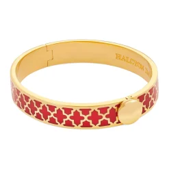 Halcyon Days Hinged Bangles*Agama Red & Gold Hinged Enamel Bangle |