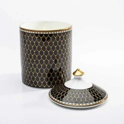 Halcyon Days Candles*Antler Trellis Black Oud Lidded Candle