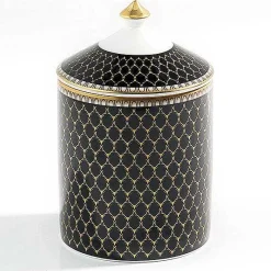 Halcyon Days Candles*Antler Trellis Black Oud Lidded Candle