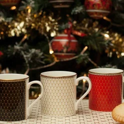 Halcyon Days Mugs*Antler Trellis Fine Bone China Ivory Mug |