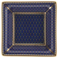Halcyon Days Trinket Trays & Boxes*Antler Trellis Square Trinket Tray Midnight |