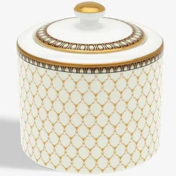Halcyon Days Teaware*Antler Trellis Sugar Pot Ivory