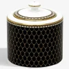 Halcyon Days Teaware*Antler Trellis Sugar Pot Black