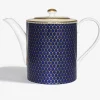 Halcyon Days Teaware*Antler Trellis Teapot Midnight