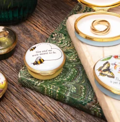 Halcyon Days Message & Occasions*Bee Anniversary Enamel Box |