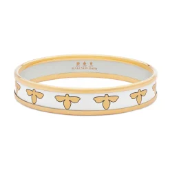 Halcyon Days Enamel Bangles*Bee Cream & Gold Enamel Bangle |