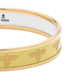 Halcyon Days Enamel Bangles*Bee Enamel Bangle In Buttercup & Gold |