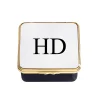 Halcyon Days Personalisation*Blank Canvas Ivory & Navy Gold Box