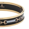 Halcyon Days Enamel Bangles*Bridle Enamel Bangle In Black & Gold |