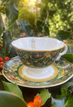 Halcyon Days Teaware*Celebration Of The Natural World Teacup & Saucer