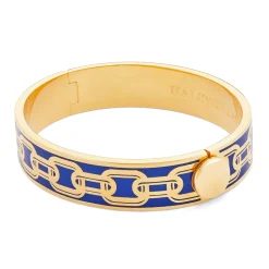 Halcyon Days Hinged Bangles*Chain Cobalt & Gold Bangle |