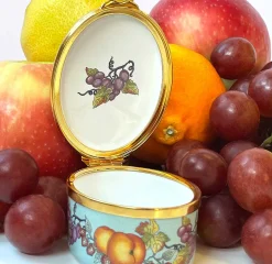 Halcyon Days Message & Occasions*Cherish Your Days Enamel Box |