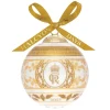 Halcyon Days Baubles*Coronation Gold 3" Bauble