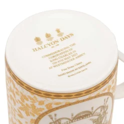 Halcyon Days Mugs*Coronation Gold English Fine Bona China Mug |