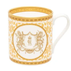 Halcyon Days Mugs*Coronation Gold English Fine Bona China Mug |