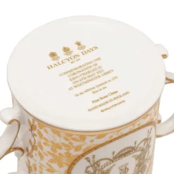 Halcyon Days Mugs*Coronation Gold Loving Fine Bone China Cup |