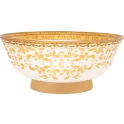 Halcyon Days The Royal Family*Coronation Gold Presentation Bowl