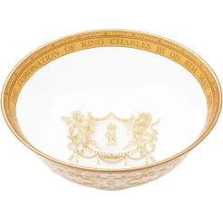 Halcyon Days The Royal Family*Coronation Gold Presentation Bowl
