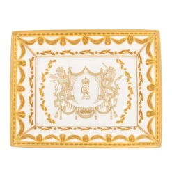 Halcyon Days Trinket Trays & Boxes*Coronation Gold Trinket Tray