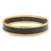 Halcyon Days Enamel Bangles*Enamel Bangle In Black & Gold |