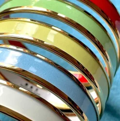 Halcyon Days Enamel Bangles*Enamel Bangle In Buttercup & Gold |