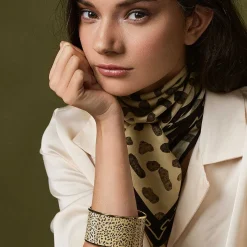 Halcyon Days Enamel Bangles*Enamel Cuff Bangle In Leopard Print |