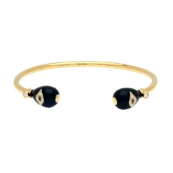 Halcyon Days Torque Bangles*Evil Eye Midnight Blue & Gold Wire Bangle |