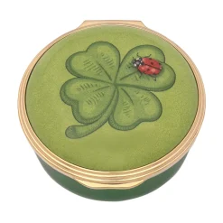 Halcyon Days Message & Occasions*Good Luck Enamel Box |