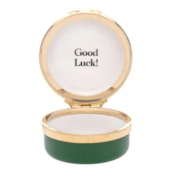 Halcyon Days Message & Occasions*Good Luck Enamel Box |