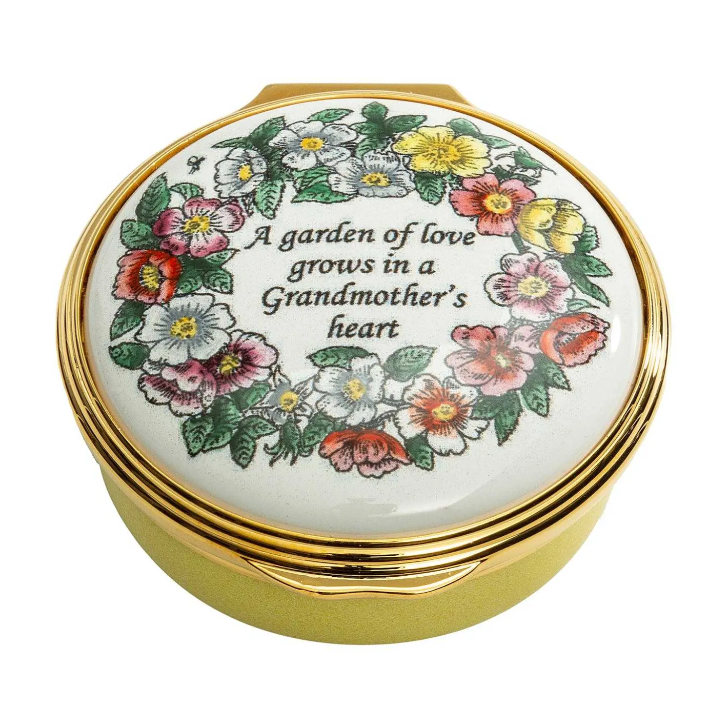 Halcyon Days Message & Occasions*Grandmother'S Heart Enamel Box |