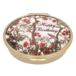 Halcyon Days Message & Occasions*Happy Birthday Enamel Box |