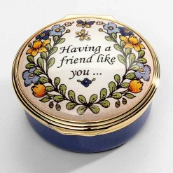 Halcyon Days Personalisation*Having A Friend Like You Enamel Box |