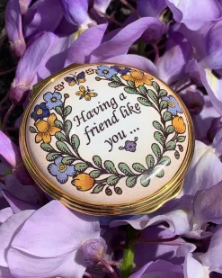 Halcyon Days Message & Occasions*Having A Friend Like You Enamel Box |