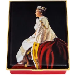 Halcyon Days Commemorative & Limited Editions*Her Majesty Queen Elizabeth Ii Enamel Box By Richard Stone