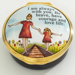 Halcyon Days Personalisation*I Am Always With You Enamel Box - Personalised