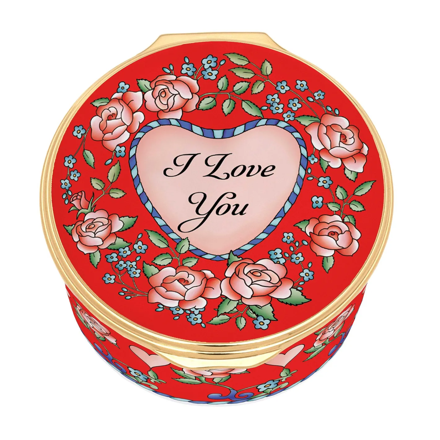 Halcyon Days Personalisation*I Love You Enamel Box - Personalised
