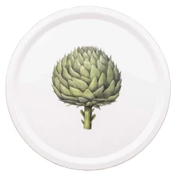 Halcyon Days Birchwood Trays*Kitchen Garden Artichoke Round Birchwood Tray