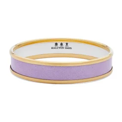 Halcyon Days Enamel Bangles*Lavender & Gold Enamel Bangle |