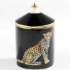 Halcyon Days Candles*Leopard Black Jasmine Lidded Candle