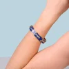 Halcyon Days Hinged Bangles*Leopard Cobalt & Gold Bangle |