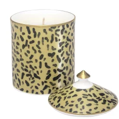 Halcyon Days Candles*Leopard Print Sandalwood & Vetiver Lidded Candle