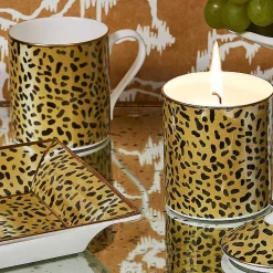 Halcyon Days Candles*Leopard Print Sandalwood & Vetiver Lidded Candle