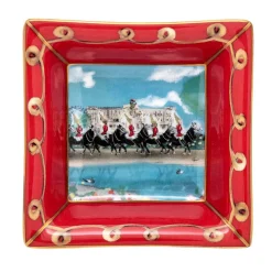Halcyon Days Trinket Trays & Boxes*Life Guards On Parade Square Trinket Tray
