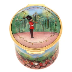 Halcyon Days Iconic Great Britain*Marching Down The Mall Tall Enamel Box