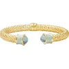 Halcyon Days Torque Bangles*Minoan Torque Aquamarine & Gold Bangle