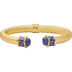 Halcyon Days Torque Bangles*Minoan Torque Cobalt & Gold Bangle
