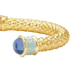 Halcyon Days Torque Bangles*Minoan Torque Forget-Me-Not & Gold Bangle